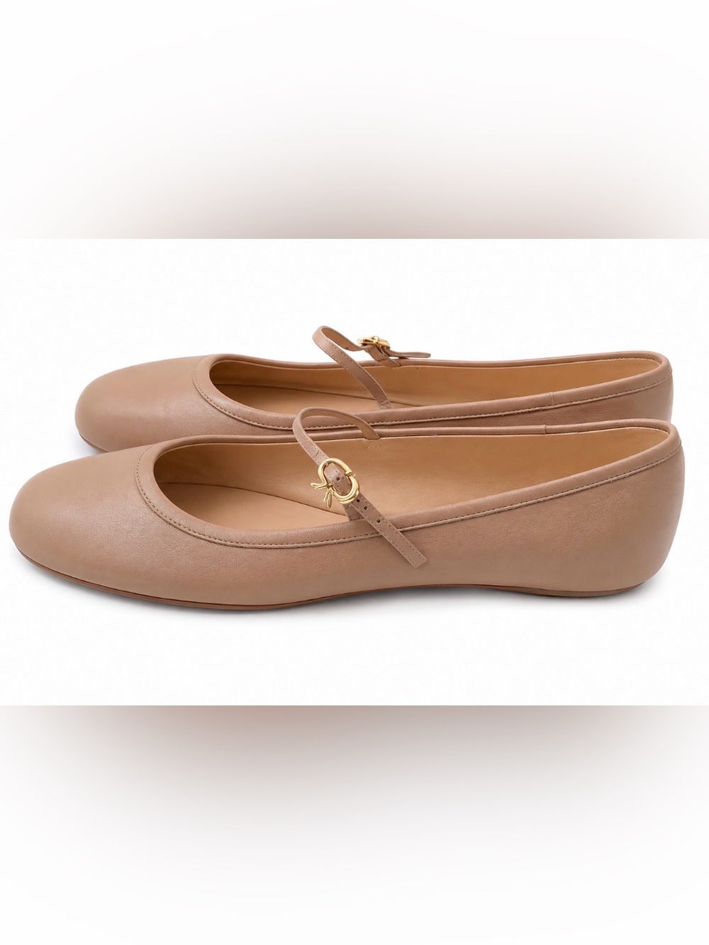 Gianvito Rossi Carla Flats Mary Jane – Beige Leather | EU 40 / US 9.5–10 - Picture 3 of 11